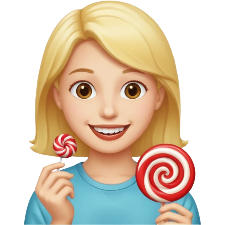 Dil cıkaran emoji şeker yiyor emoji