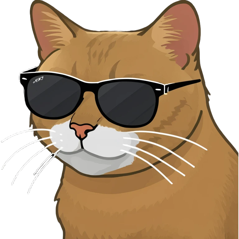 Cat with sunglasses emoji