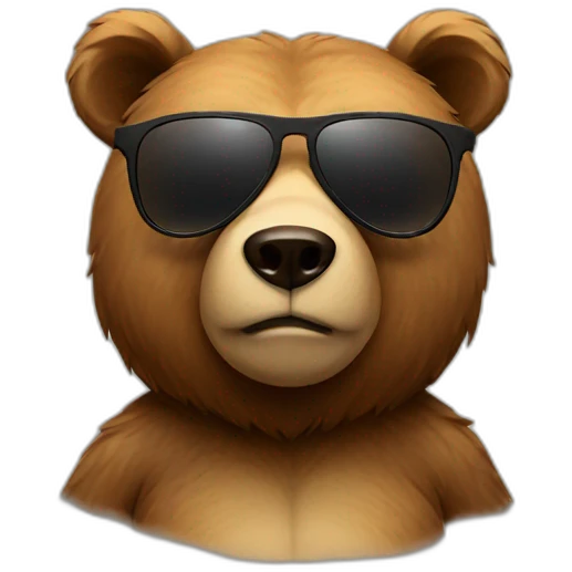 Bear with sunglasses emoji