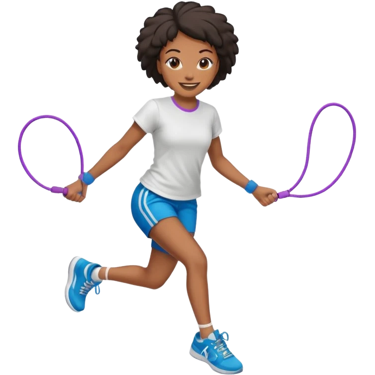 Black girl jumping rope emoji