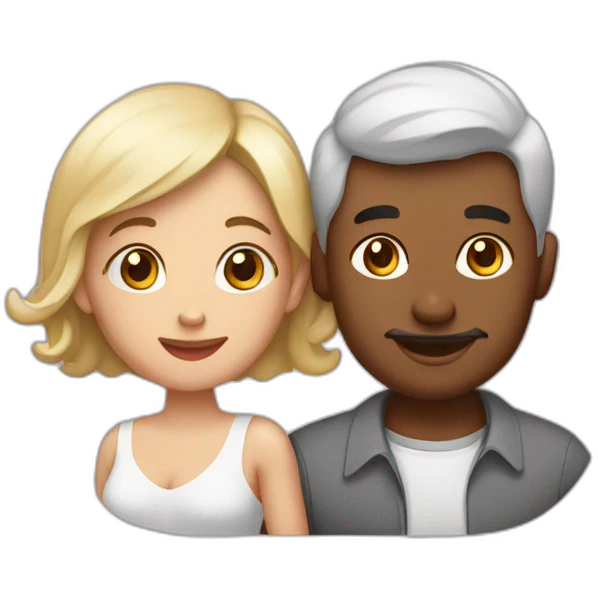 une femme qui fais des bébé avec un homme emoji