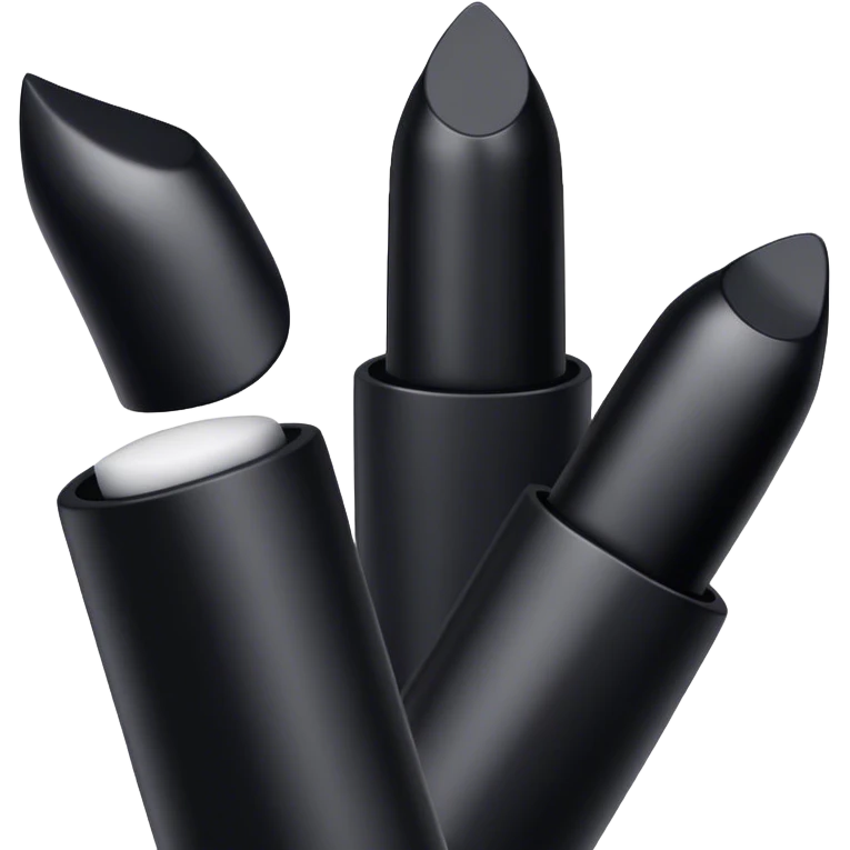 Black lipstick tube emoji