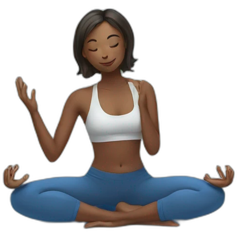 Yoga in blue emoji