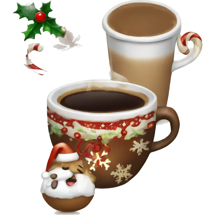 Christmas coffee emoji
