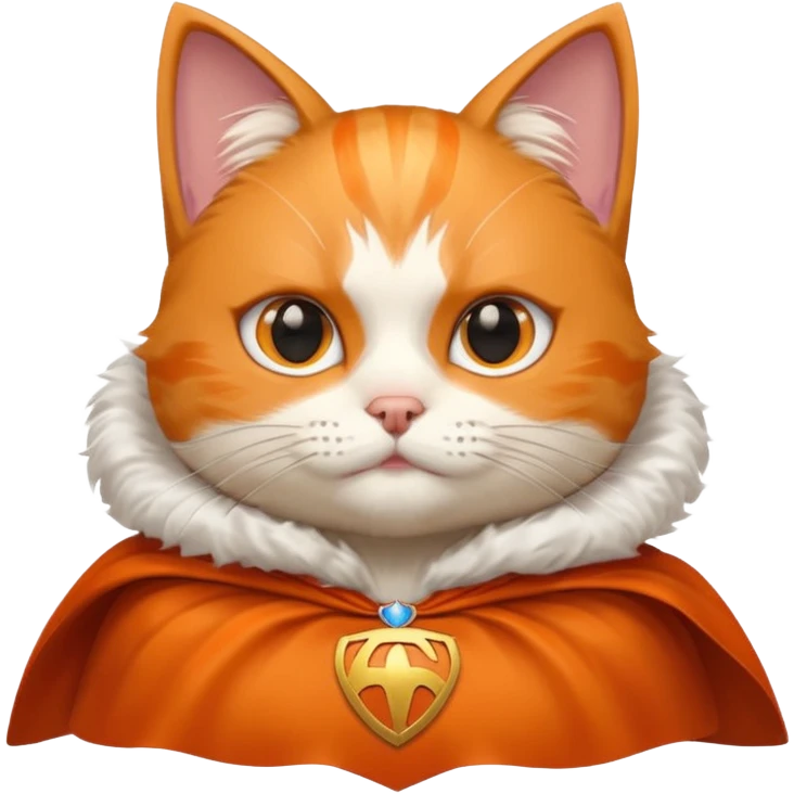 cat head with a superhero cape emoji