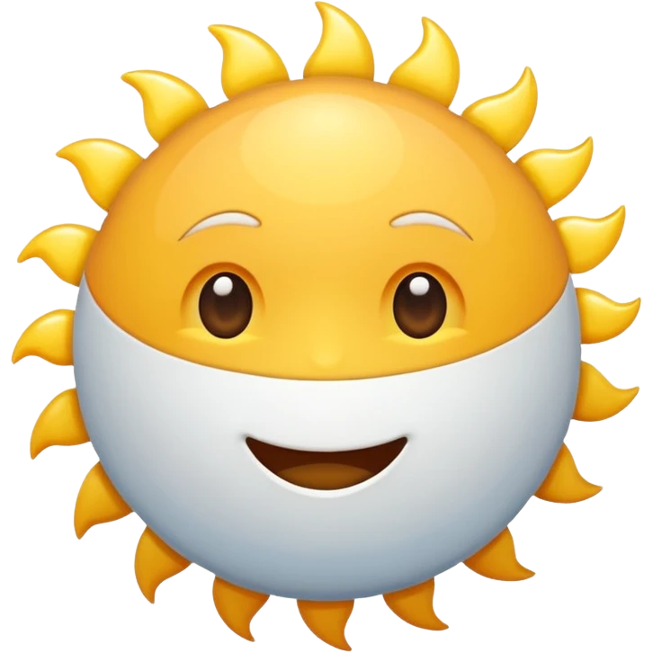 sun without any face. but white colored emoji