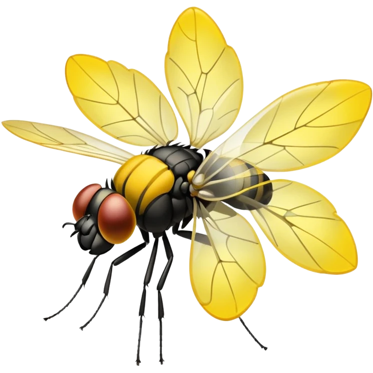 
fly on flower emoji