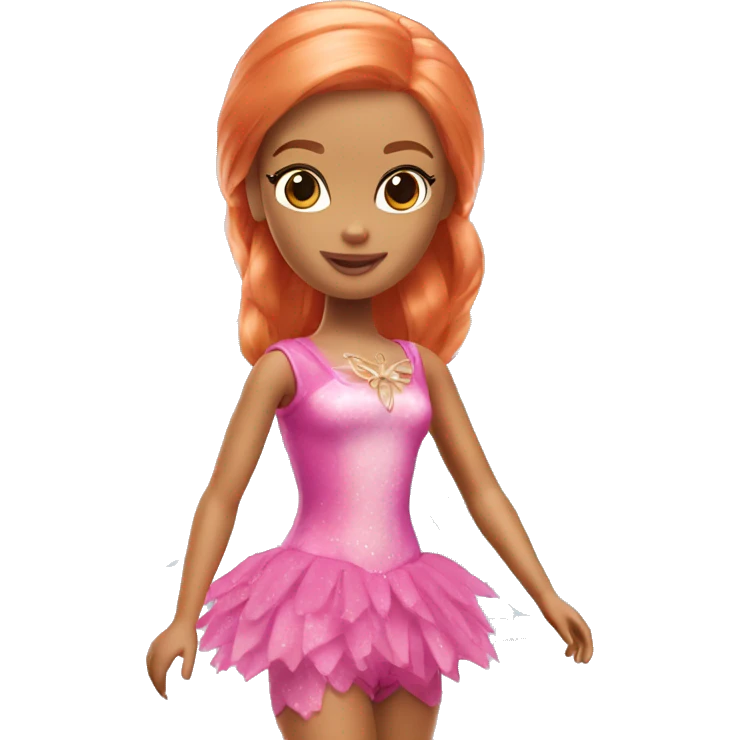 Attractive Barbie ginger fairy emoji