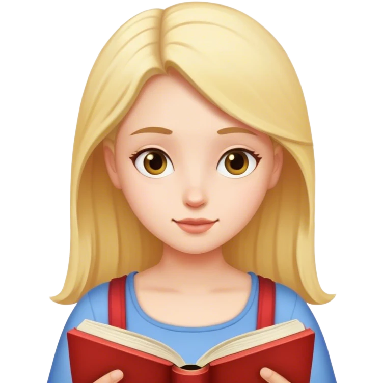 girl read book emoji