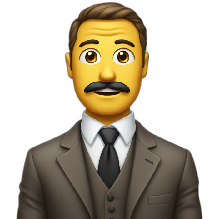 caca avec une cravatte emoji