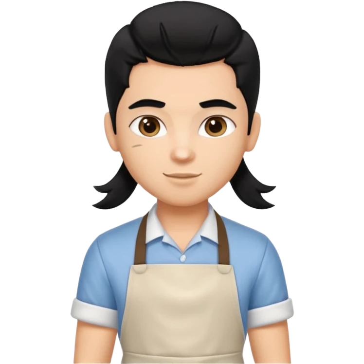 a pretty bratz barista. black hair. male emoji