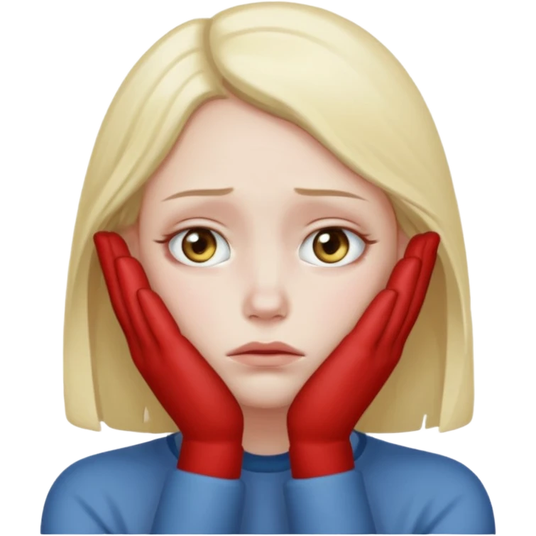 person sad with hands on face emoji