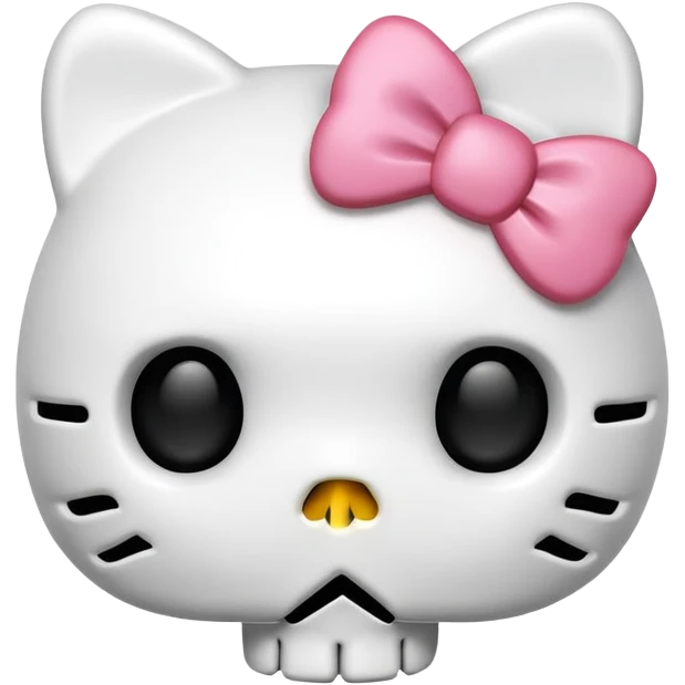 Hello kitty skull emoji