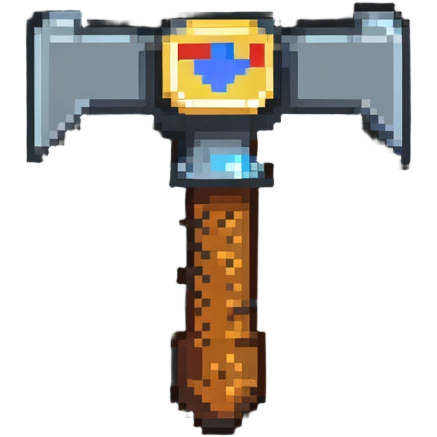 Discord-style moderator badge with hammer symbol emoji