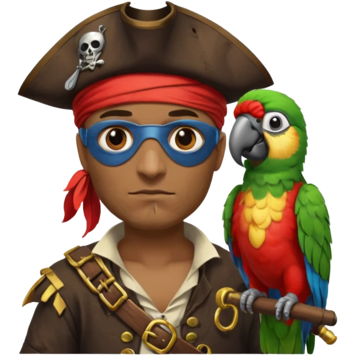 pirate and parrot emoji