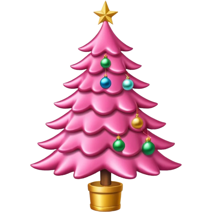 Christmas pink emoji