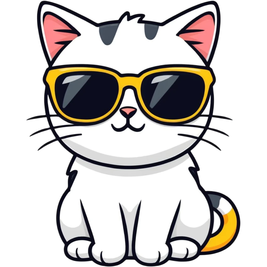 Cat with sunglasses emoji