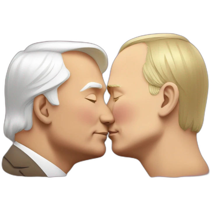 trump-and-putin-kissing,-lgbtq+ friendly, positivity, inclusiveness emoji