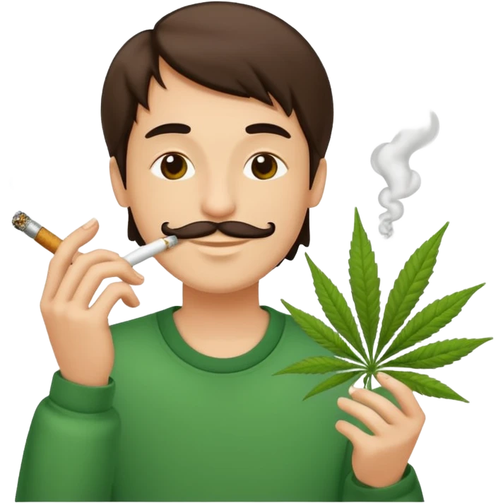 Smoking weed emoji