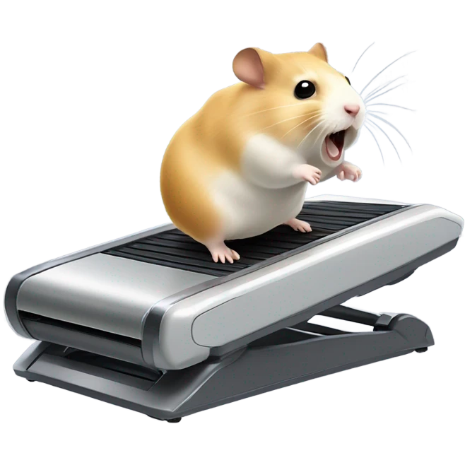 hamster runs on a treadmill emoji