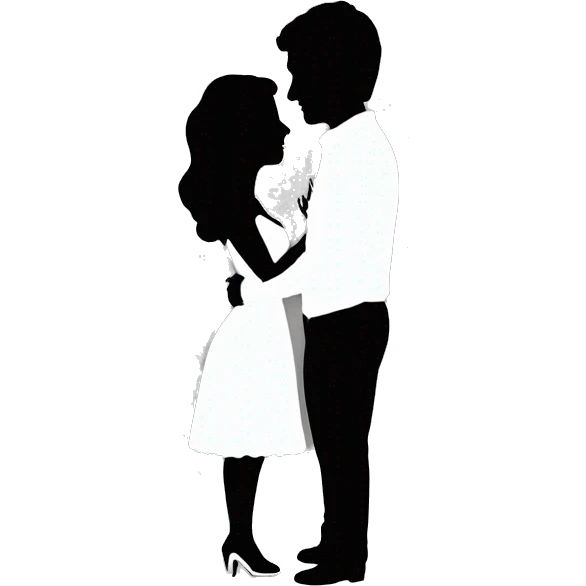 marriage proposal silhouette  emoji