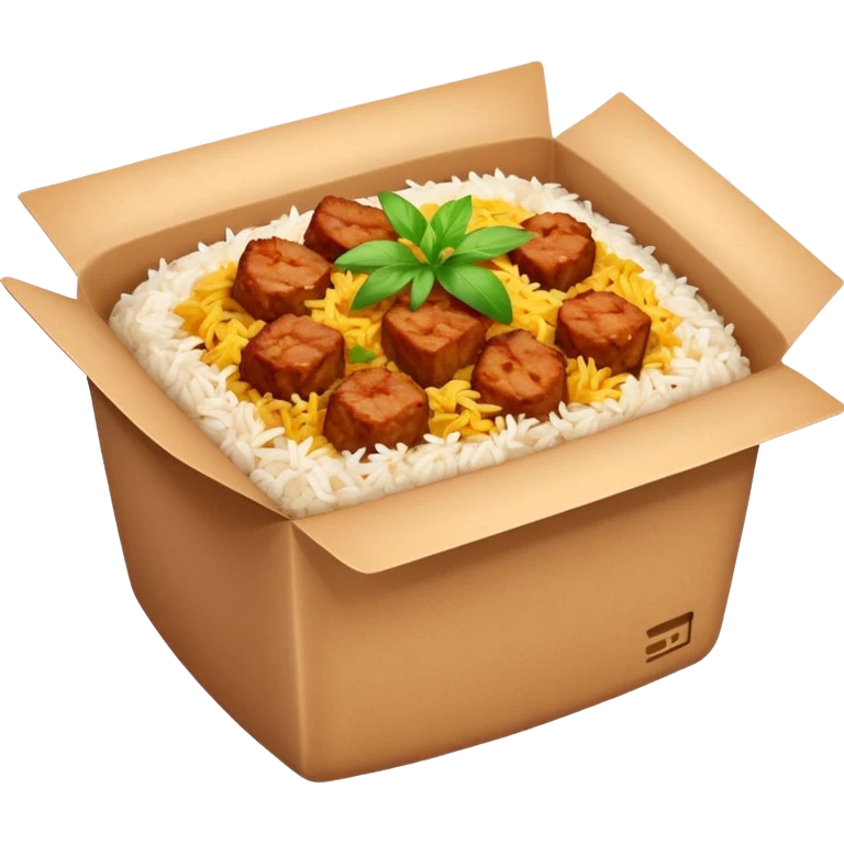 i want an emoji of biriyani in a food delivery box emoji