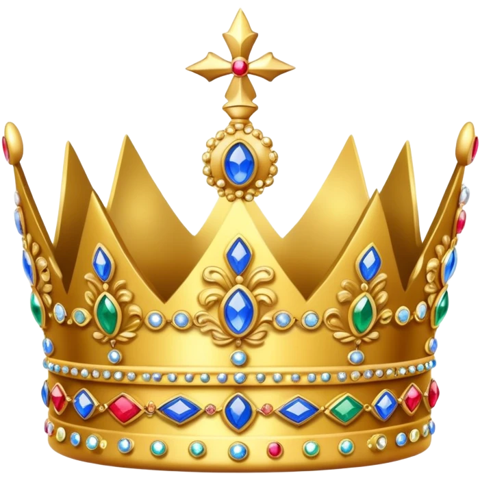 British crown with jewels emoji