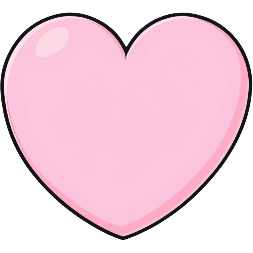 pastel pink heart with glitters emoji