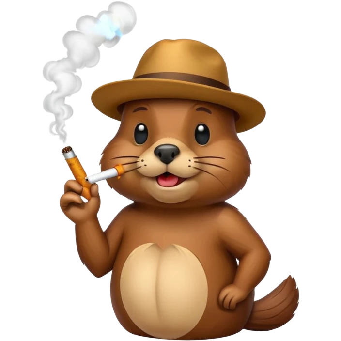 beaver smoking emojis funny emoji