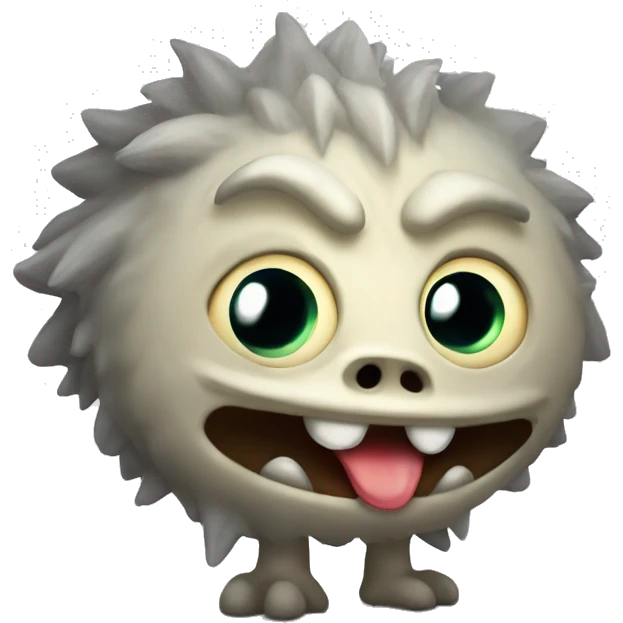 Kuschel Monster sagt hi emoji