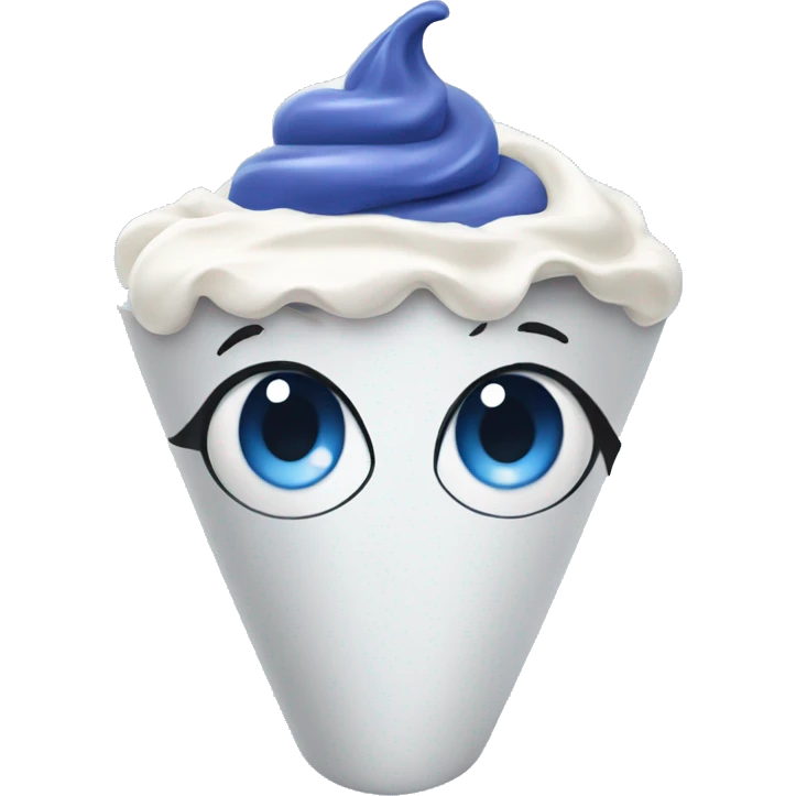 Blue frozen yogurt emoji