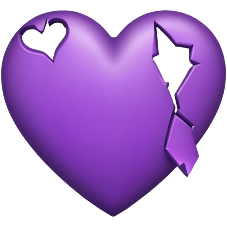 purple heart broken emoji