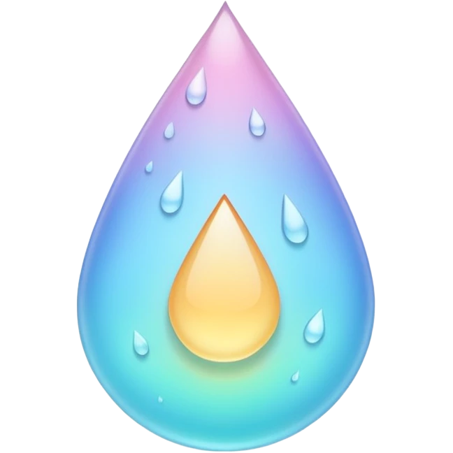 Pastel raindrop emoji