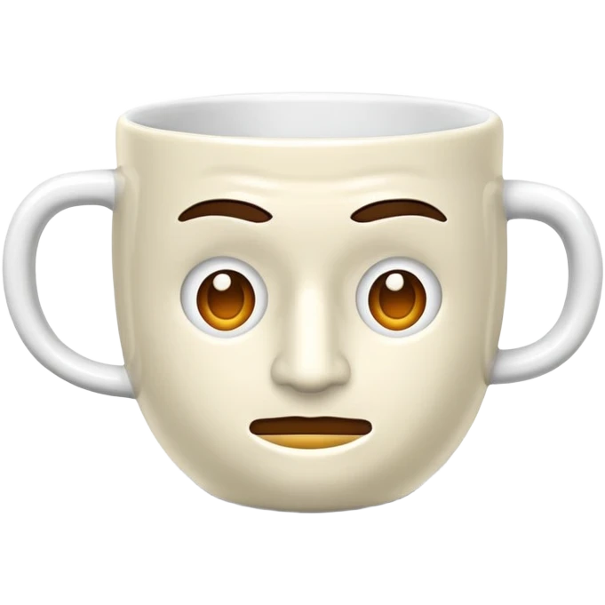 La cabeza de un hombre en una taza  emoji