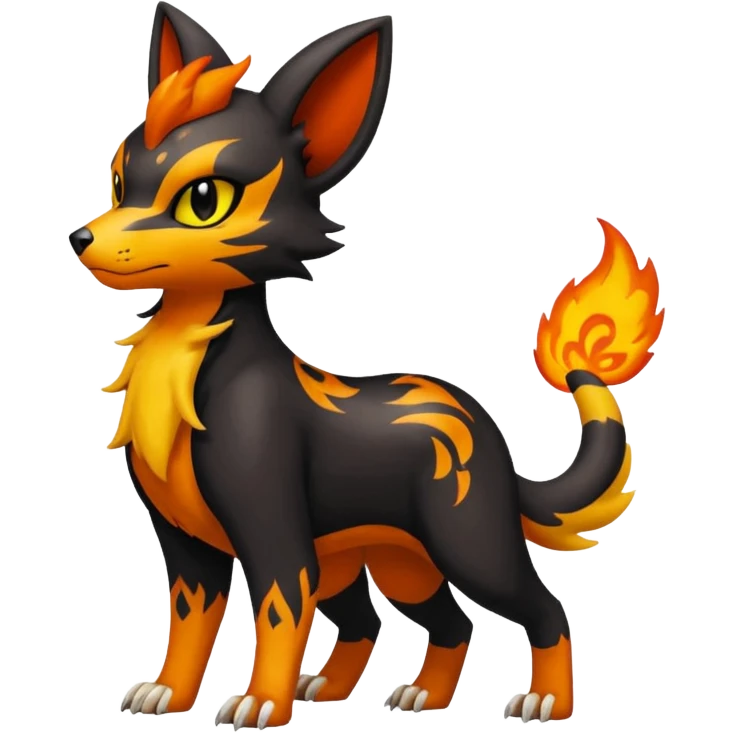 Houndoom-Torracat-Fakémon-hybrid-creature (full body)  emoji