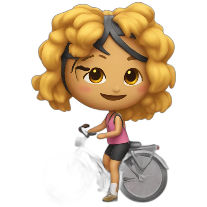 Chica en bici emoji