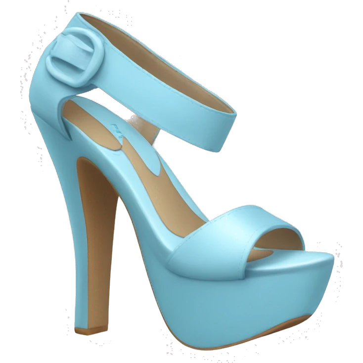 Baby blue heel emoji