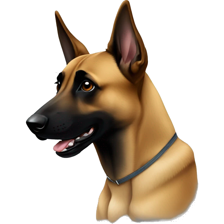 belgian malinois with white chest emoji