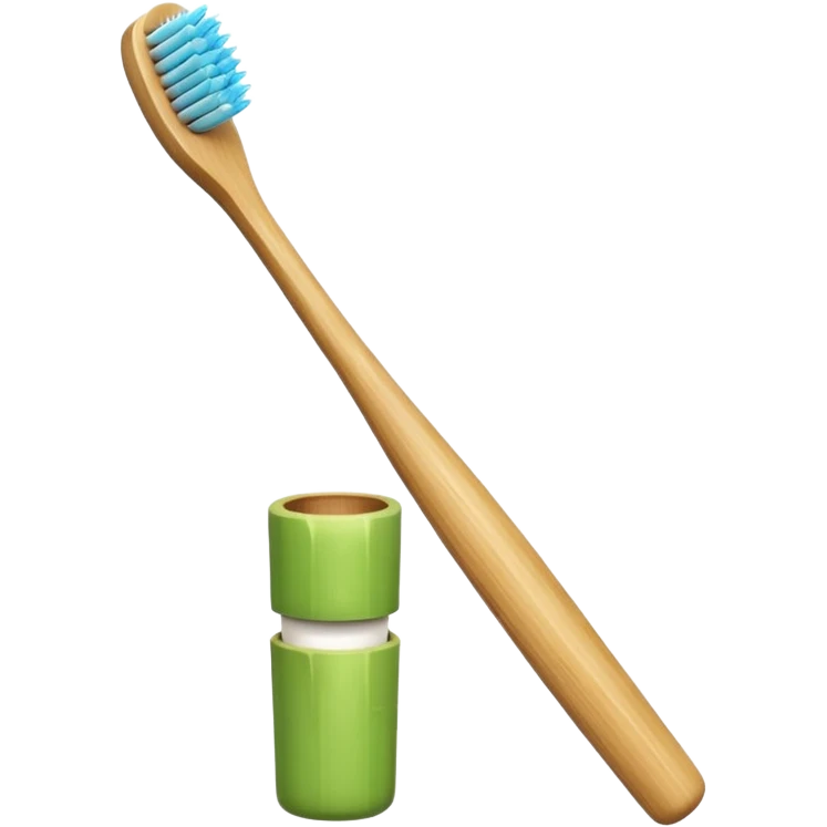 Bamboo toothbrush emoji