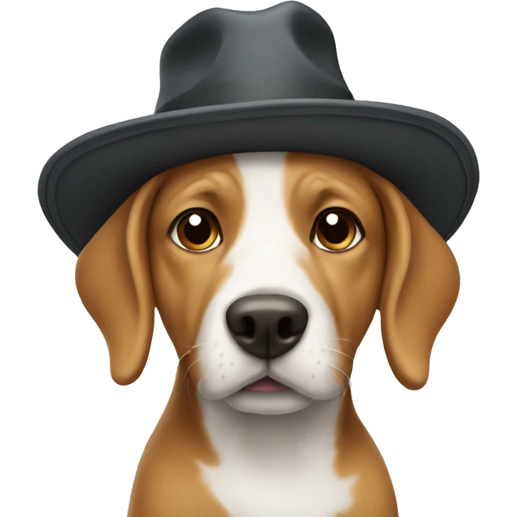 Dog with hat emoji