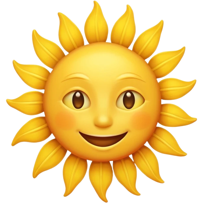 smiling sun emoji, simple and cheerful emoji