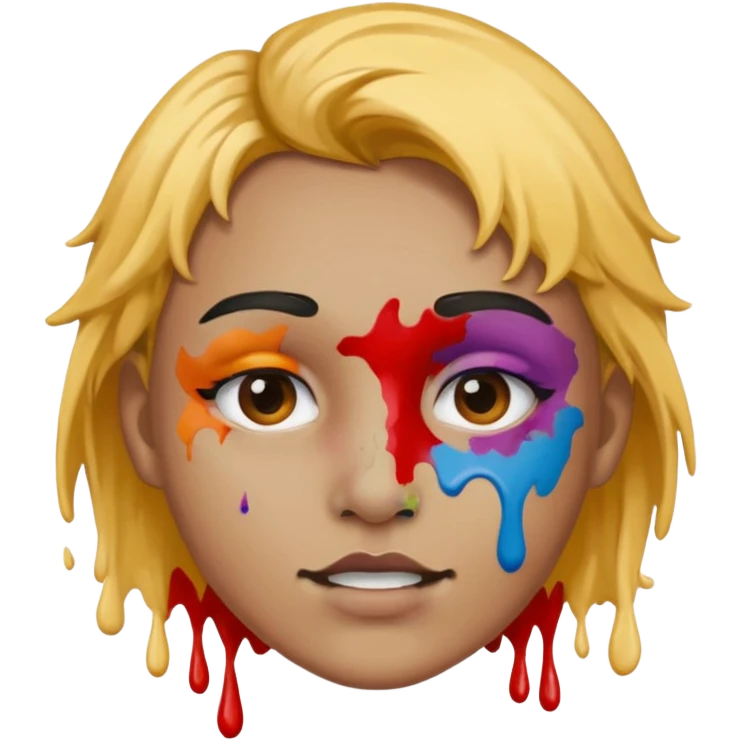 Paint on nose, half body, only nose. emoji