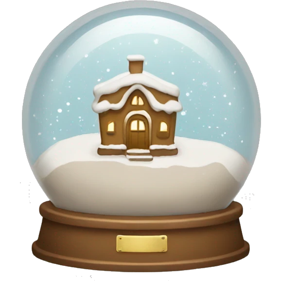Light brown snow globe emoji