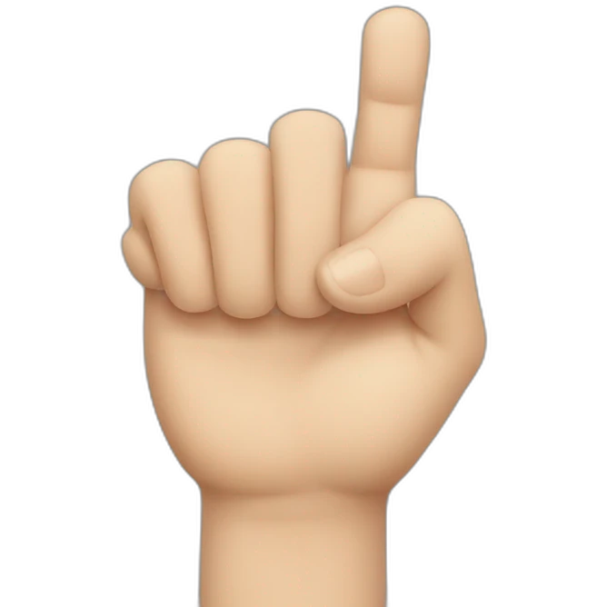 Hand showing a little, the index and thumb to be close to each other emoji