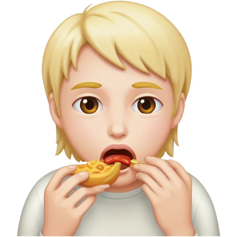 Fattie eating a lot emoji