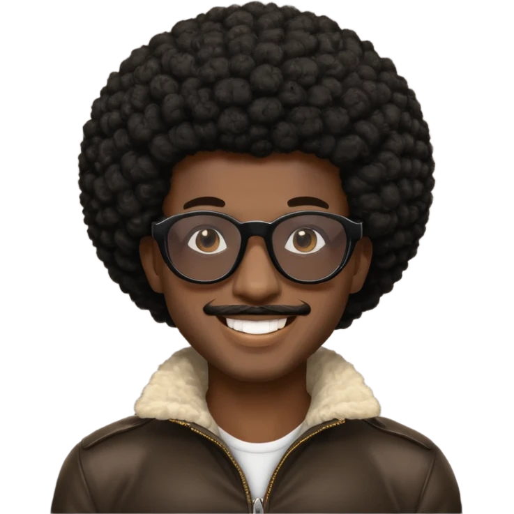 a black guy with shades and an afro emoji