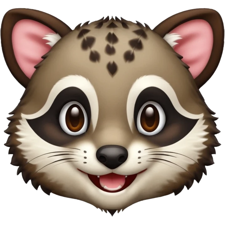 civet emoji with delicious face emoji