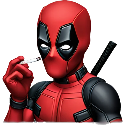 Deadpool smoke cigarette emoji