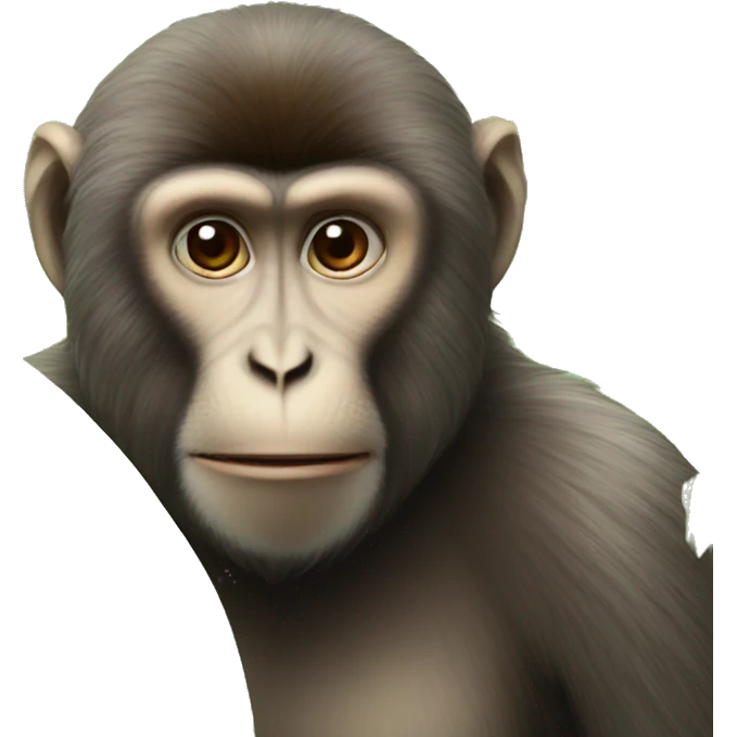 Serious monkey in nature emoji