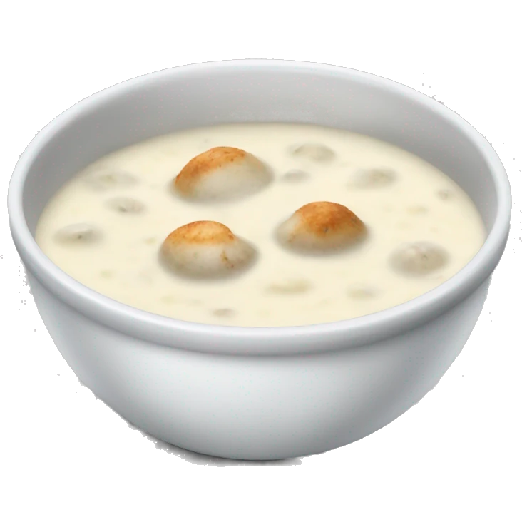 A bowl of clam chowder emoji